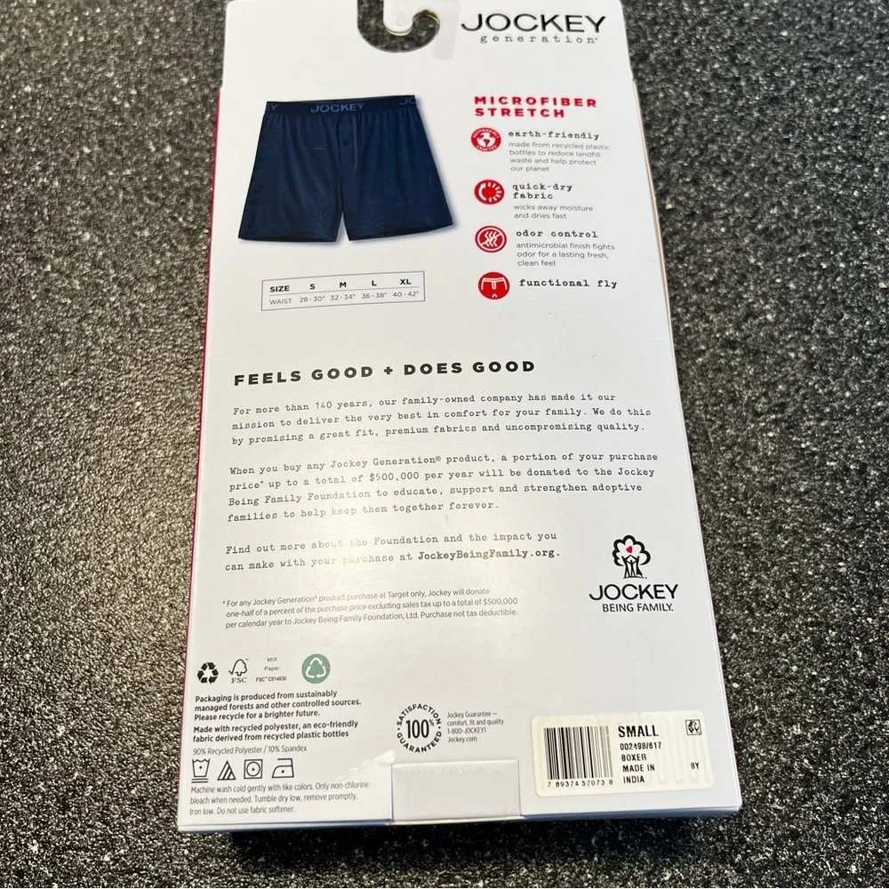 NWT Jockey Generation Microfiber Stretch Boxer Briefs - 3packs Small
